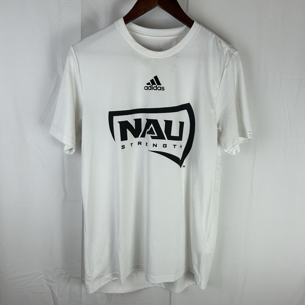 Northern Arizona University Lumberjacks Strength Small Adidas White T-Shirt‎